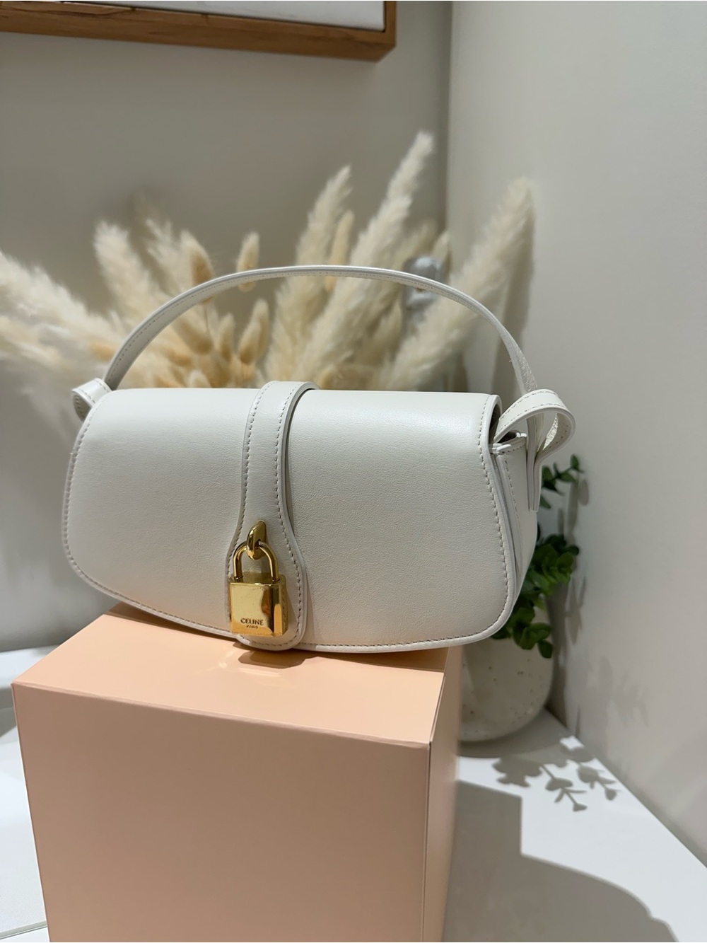 Celine Tabou Clutch with strap (white) - Picture 2 of 6